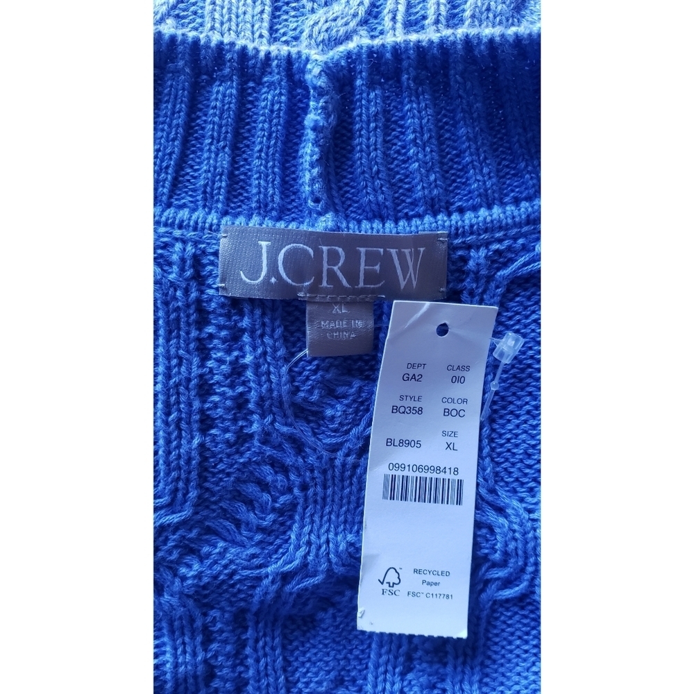 42. J.Crew Cable-knit V-neck cardigan sweater - Picture 6 of 10